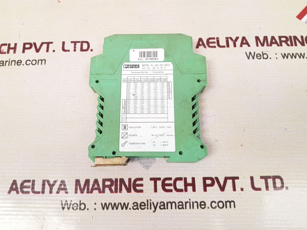 Phoenix contact mcr-c-ui-ui-dci signal converter used