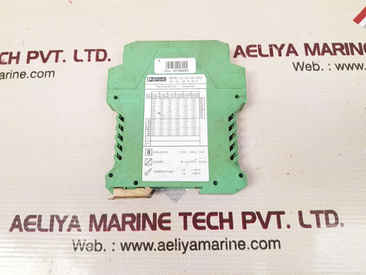 Phoenix contact mcr-c-ui-ui-dci signal converter used