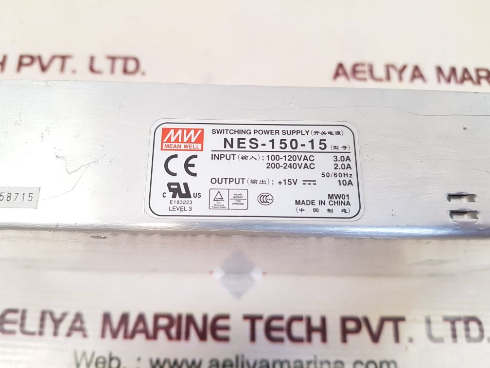 Mean well nes-150-15 switching power supply