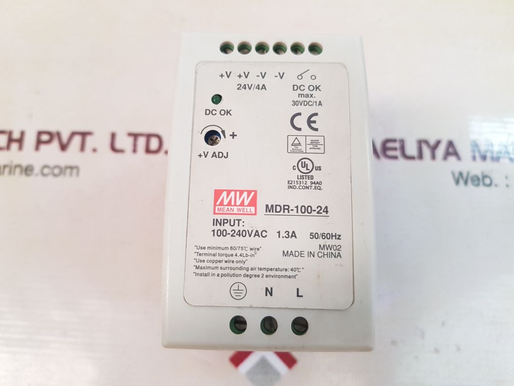 Mean well mdr-100-24 power supply used