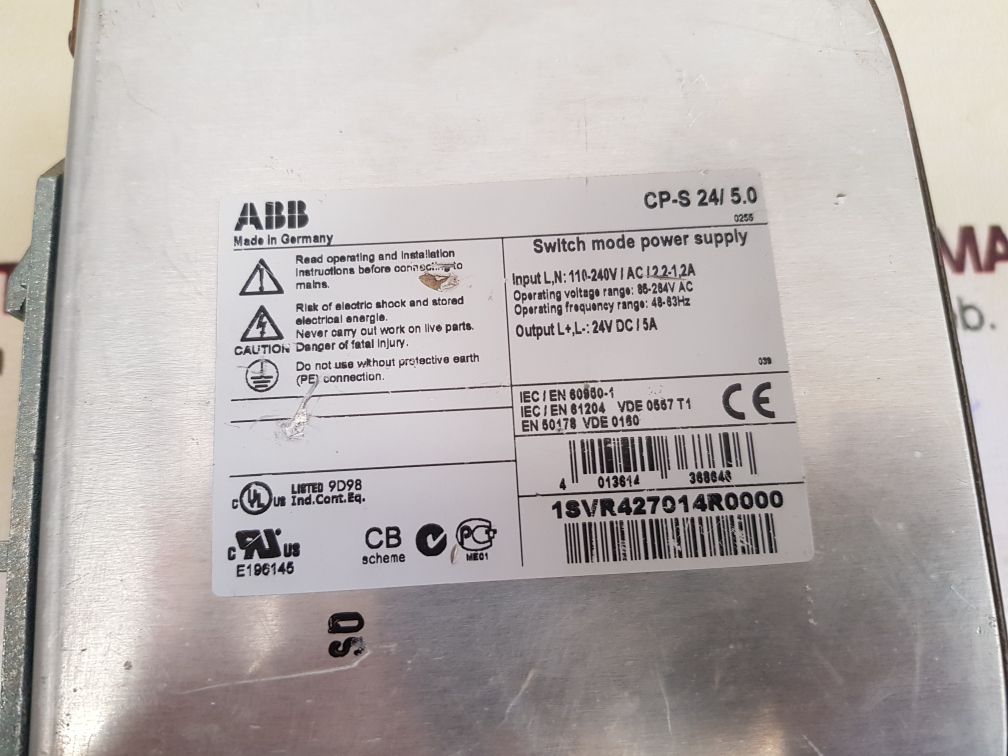 Abb cp-s 24/5.0 switch mode power supply 1svr427014r0000
