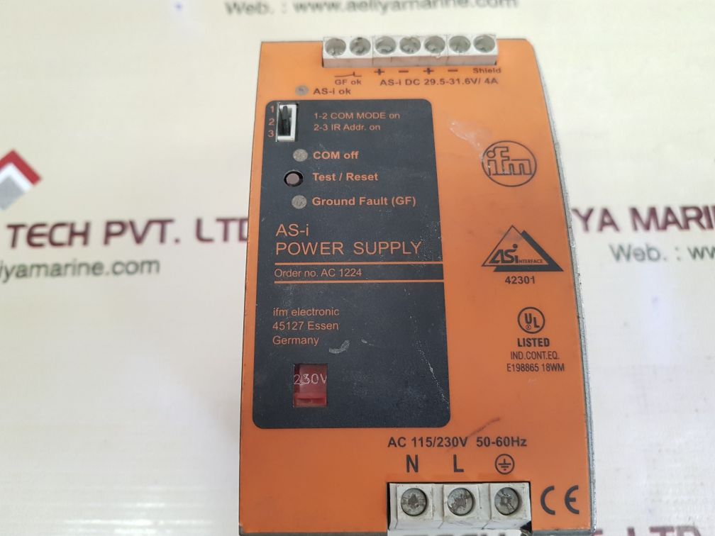 Ifm electronic ac 1224 as-i power supply 