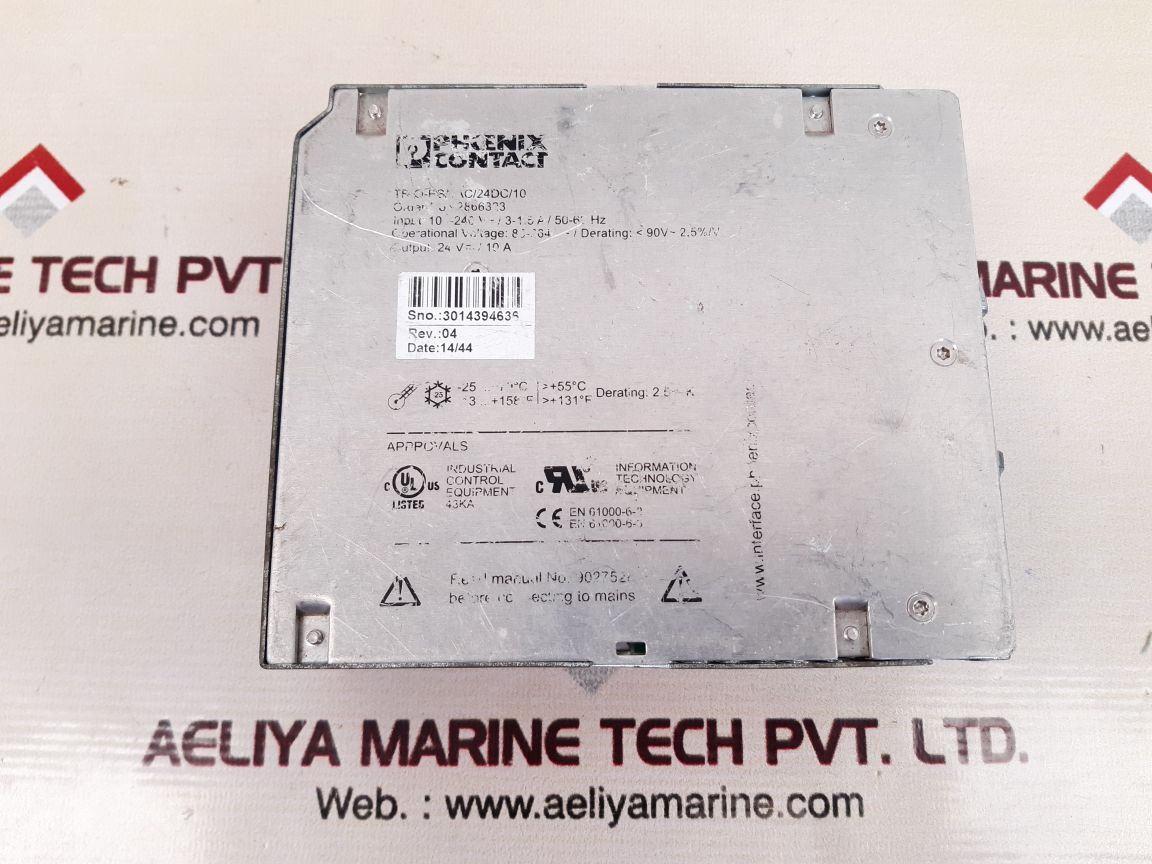 Phoenix contact trio-ps/1ac/24dc/10 power supply