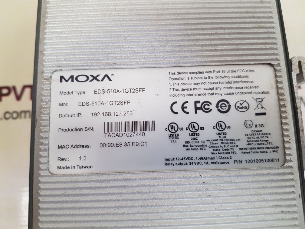 Moxa eds-510a-1gt2sfp etherdevice switch used