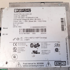 Phoenix contact quint-ps/1ac/24dc/20 power supply