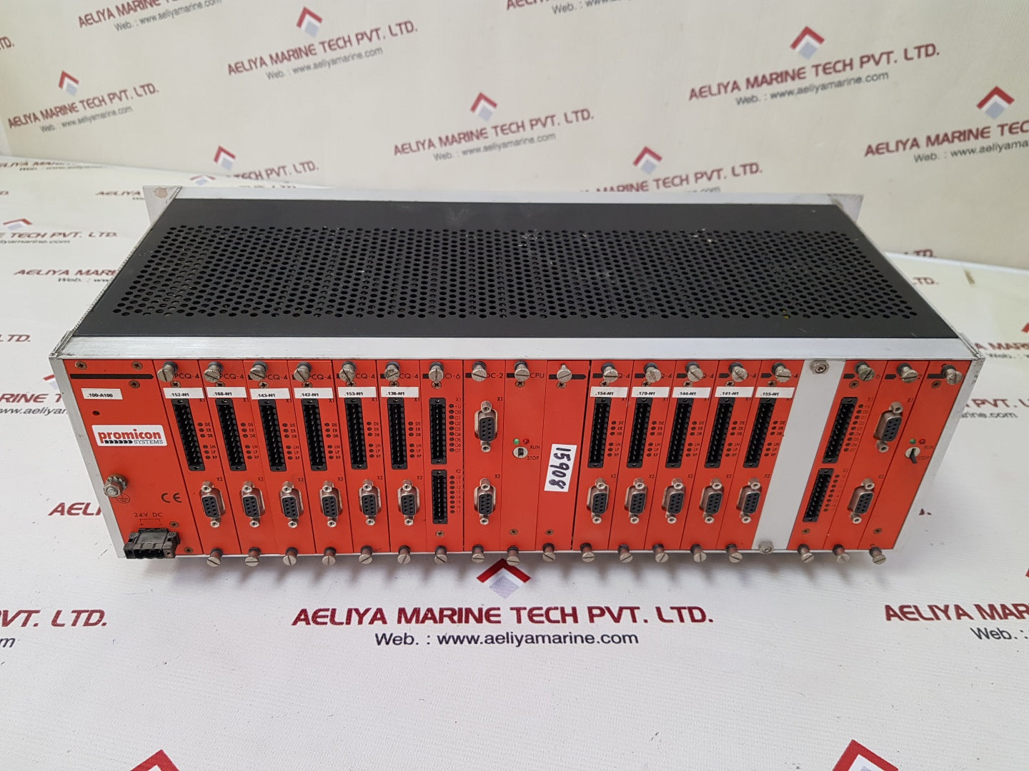 Promicon systems sbr-2x9 rack with card pcq-4,dio-6,sdc-2,cpu 