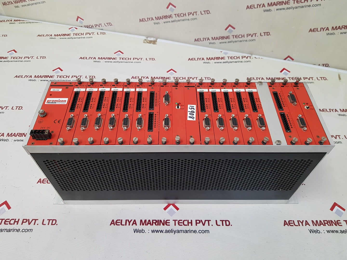 Promicon systems sbr-2x9 rack with card pcq-4,dio-6,sdc-2,cpu 