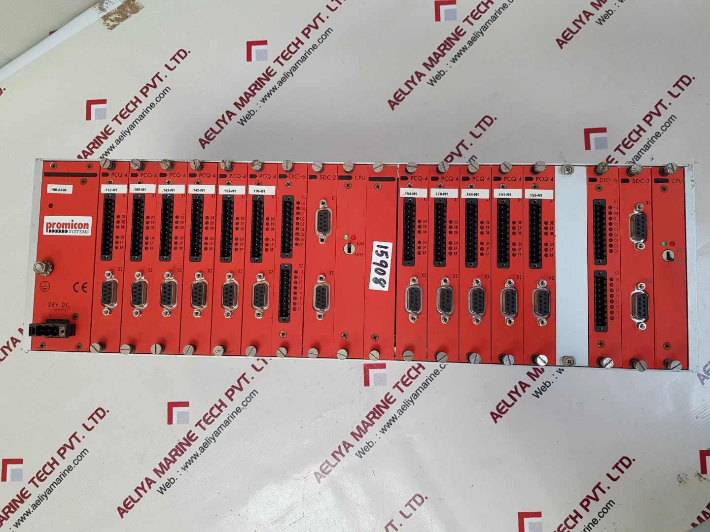 Promicon systems sbr-2x9 rack with card pcq-4,dio-6,sdc-2,cpu 