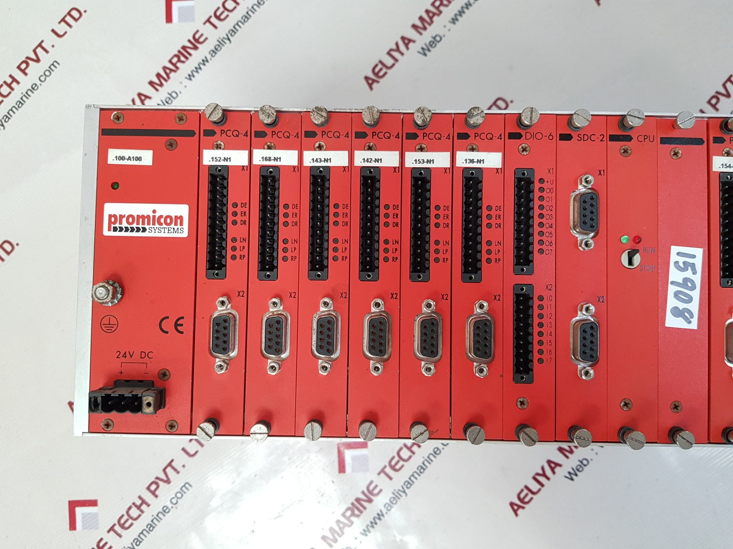 Promicon systems sbr-2x9 rack with card pcq-4,dio-6,sdc-2,cpu 