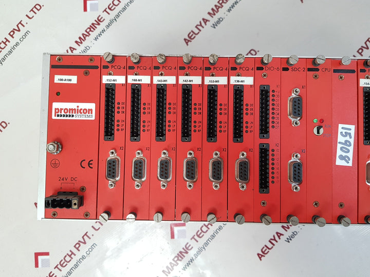 Promicon systems sbr-2x9 rack with card pcq-4,dio-6,sdc-2,cpu 