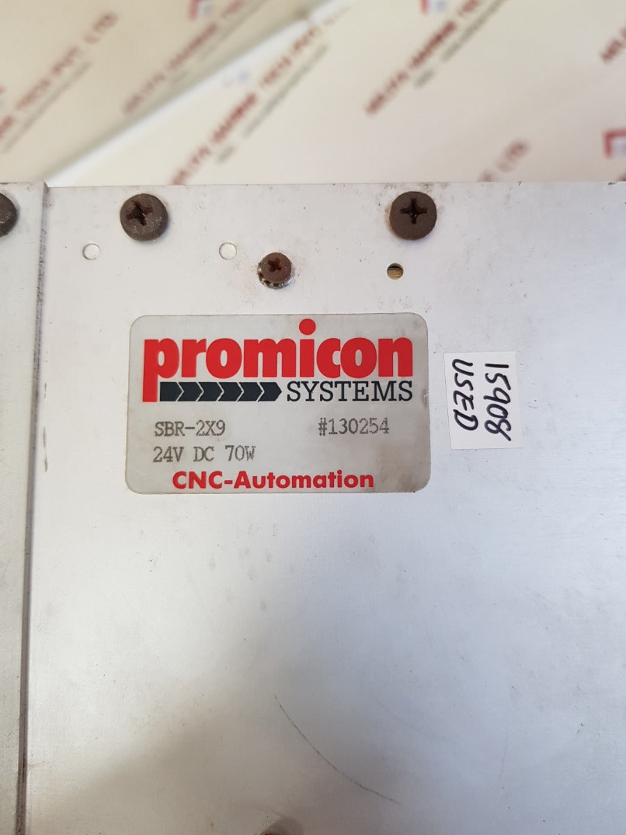 Promicon systems sbr-2x9 rack with card pcq-4,dio-6,sdc-2,cpu 