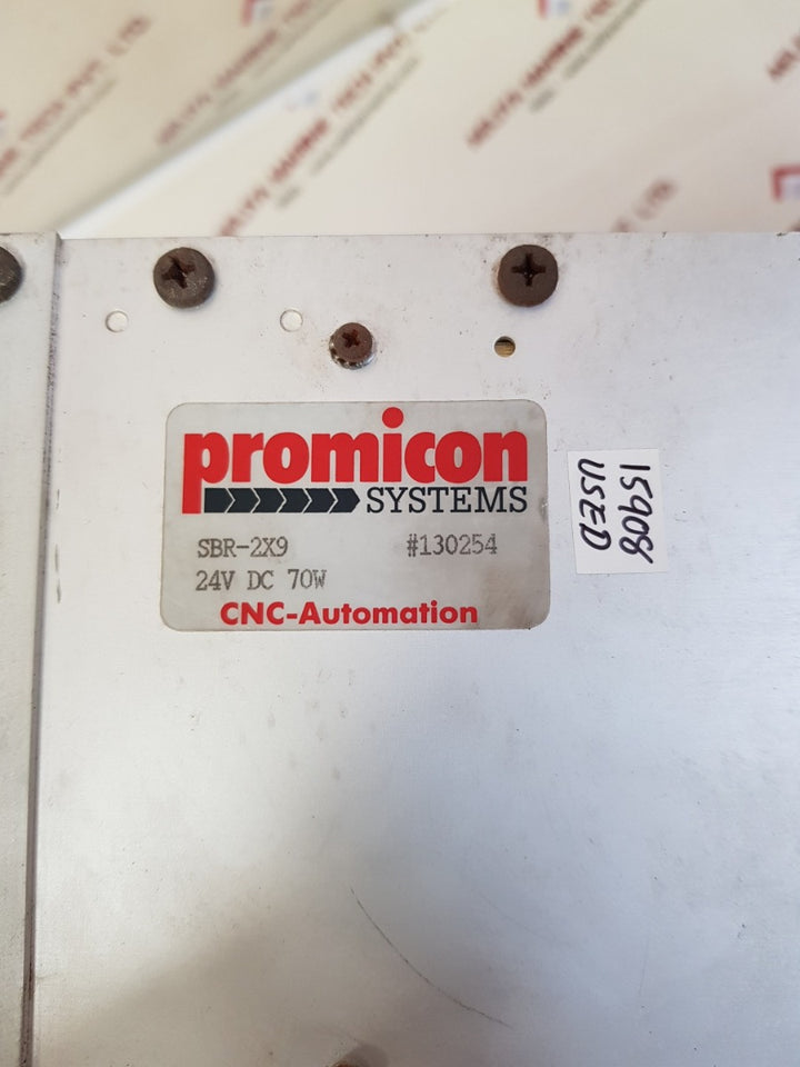 Promicon systems sbr-2x9 rack with card pcq-4,dio-6,sdc-2,cpu 