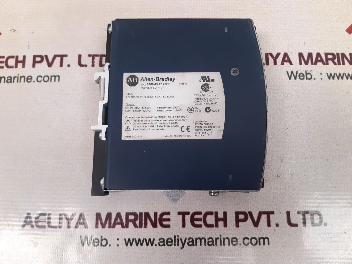 Allen bradley 1606-xle120ee ser a power supply