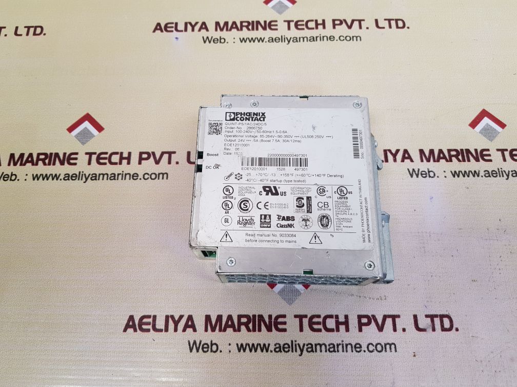 Phoenix contact quint-ps/1ac/24dc/5 quint power supply used