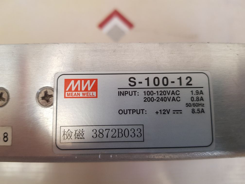 Mean well s-100-12 power supply used