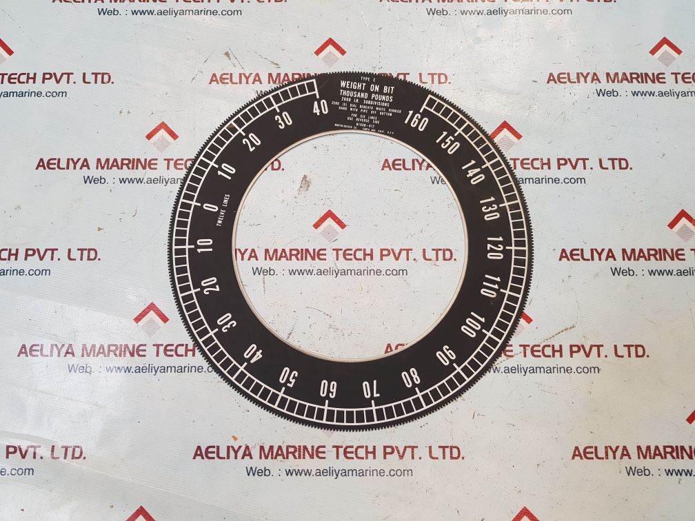 Md totco type e bit wt dial indicator b166b-612