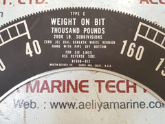 Md totco type e bit wt dial indicator b166b-612