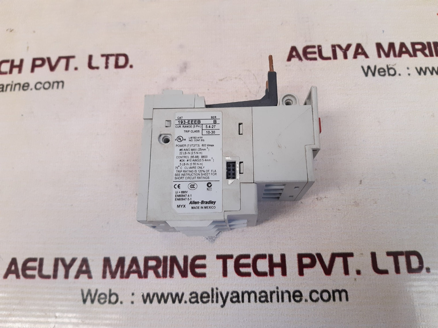 Allen-bradley e1 plus 193-eeeb overload relay ser b