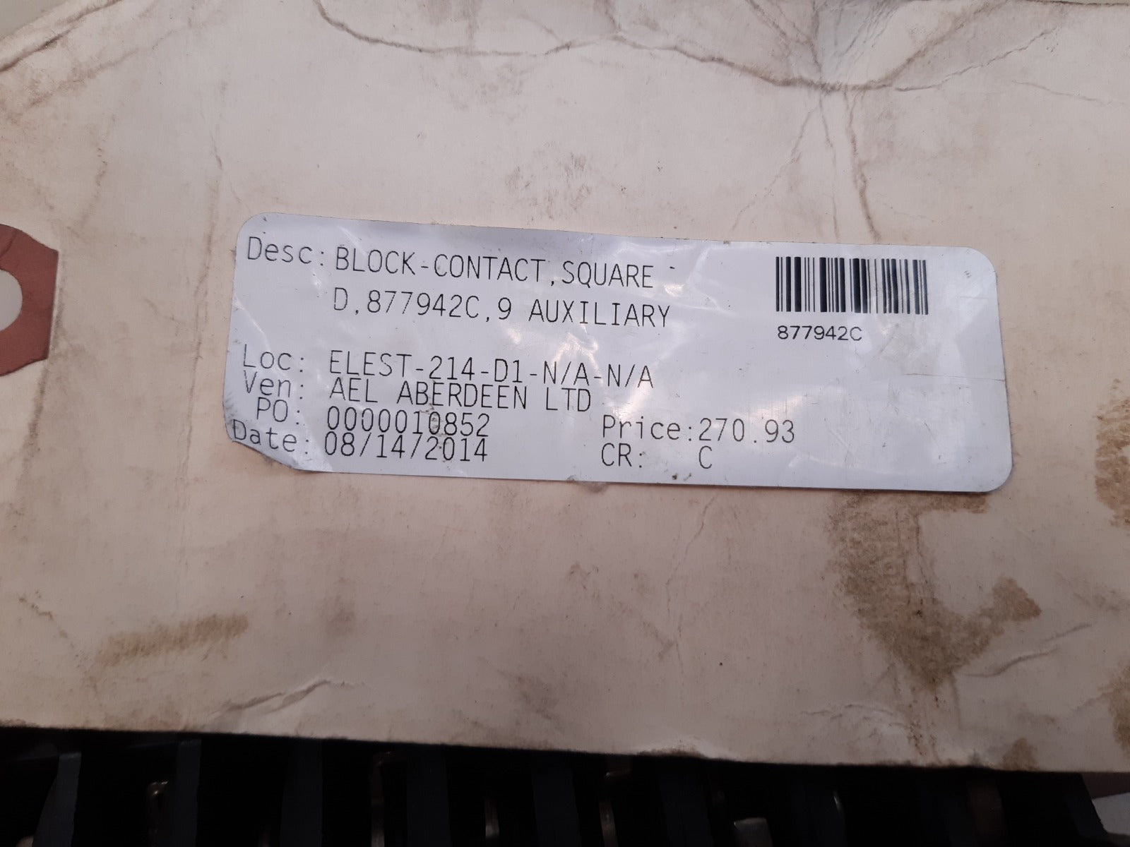Square d 877942c contact block