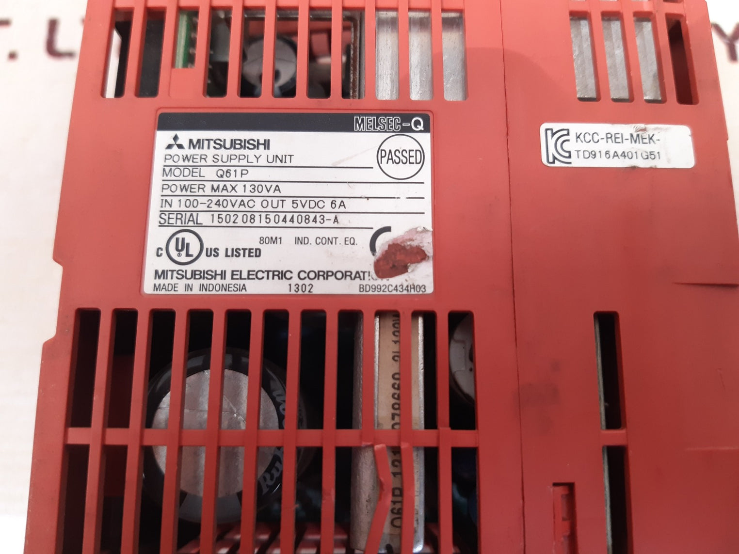 Mitsubishi melsec-q q61p power supply unit 100-240vac