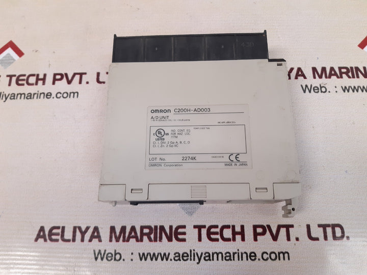 Omron c200h-ad003 programmable controller 