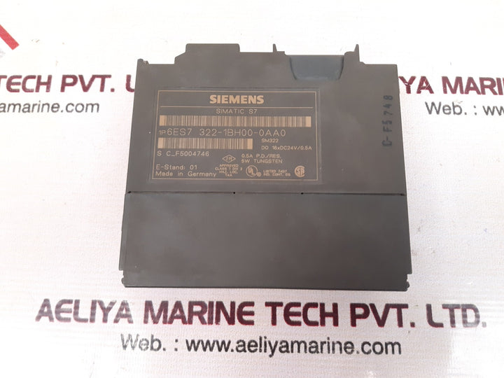 Siemens simatic s7 6es7 322-1bh00-0aa0 digital output module 