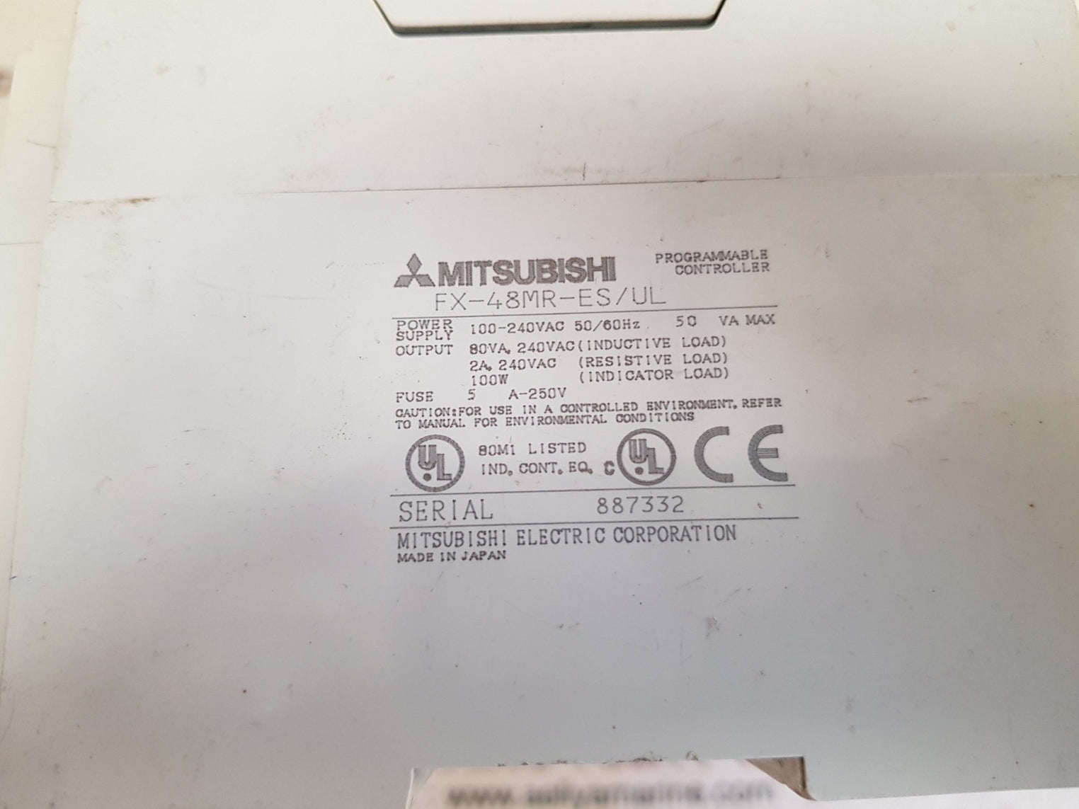 Mitsubishi fx-48mr-es/ul programmable controller  