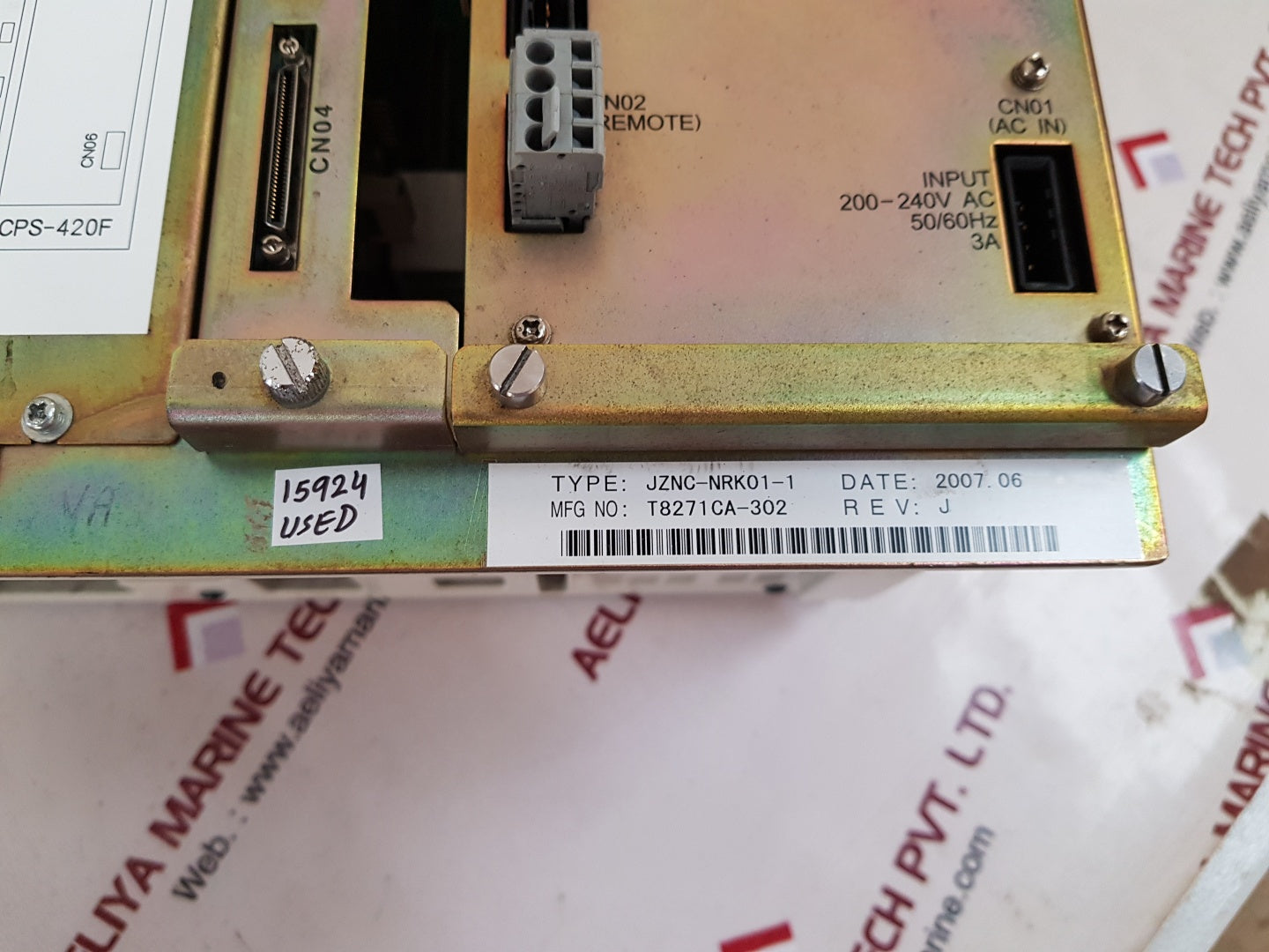 Yaskawa jznc-nrk01-1/jznc-nrk51-1 servo unit with fuji cps-420f power supply 