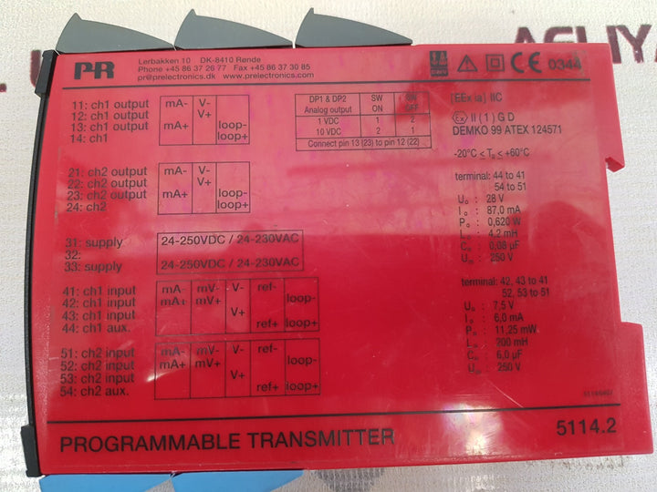 Pr electronics 5114.2 programmable transmitter
