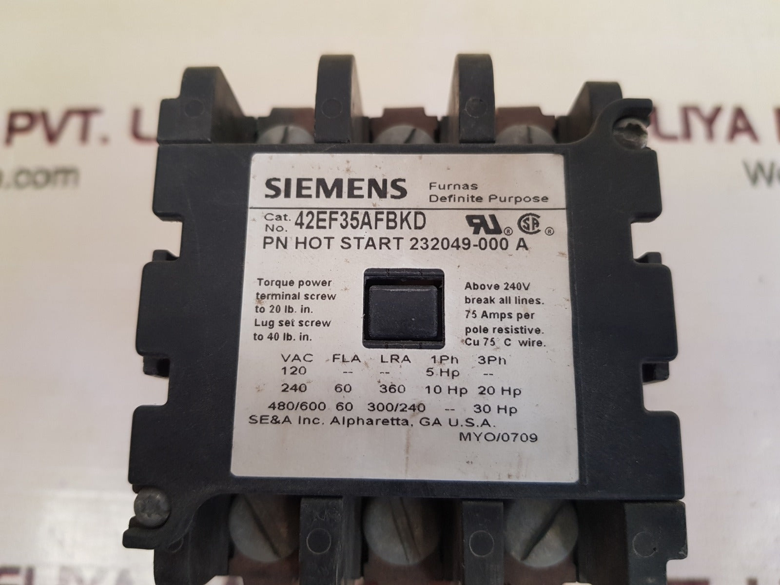 Siemens 42ef35afbkd contactor