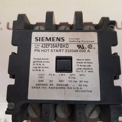 Siemens 42ef35afbkd contactor