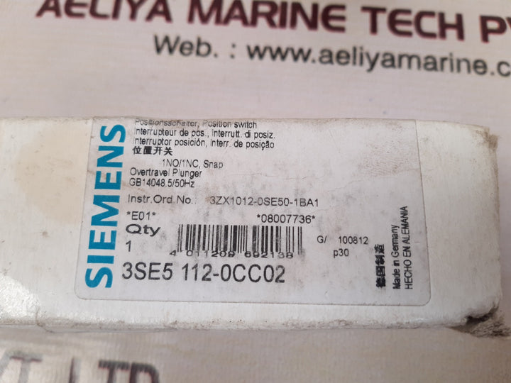 Siemens 3se5 112-0cc02 international limit switch