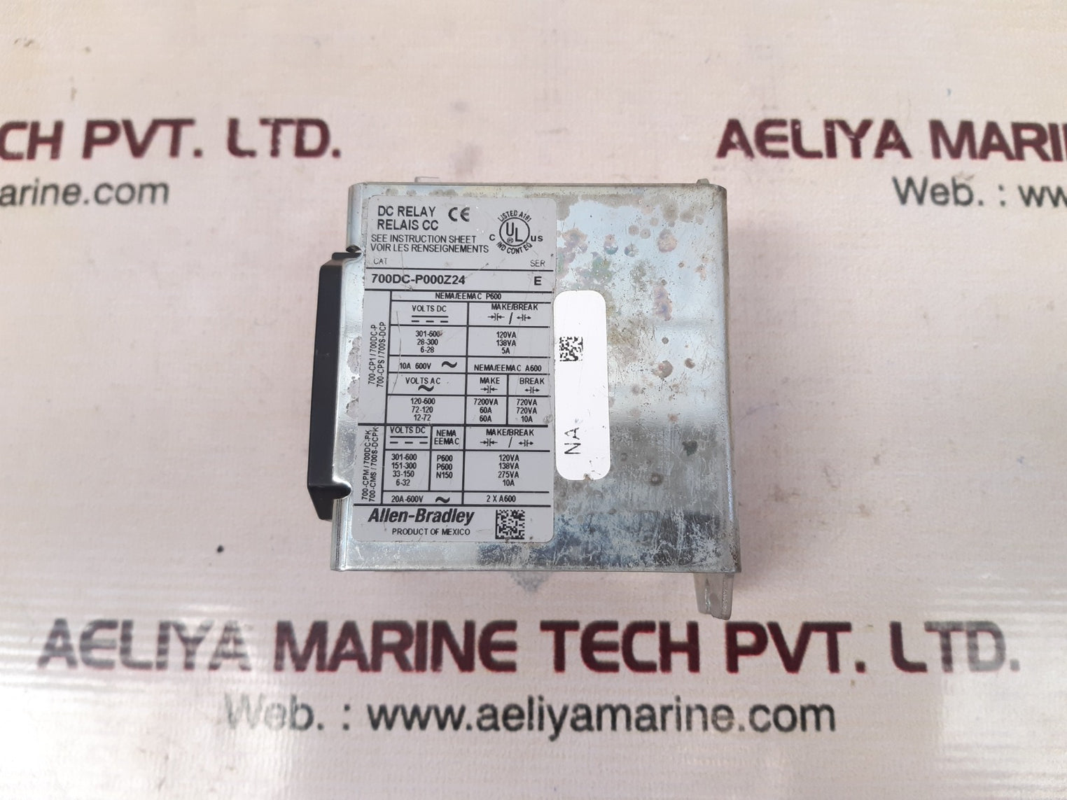 Allen-bradley 700dc-p000z24 ser.e base relay 