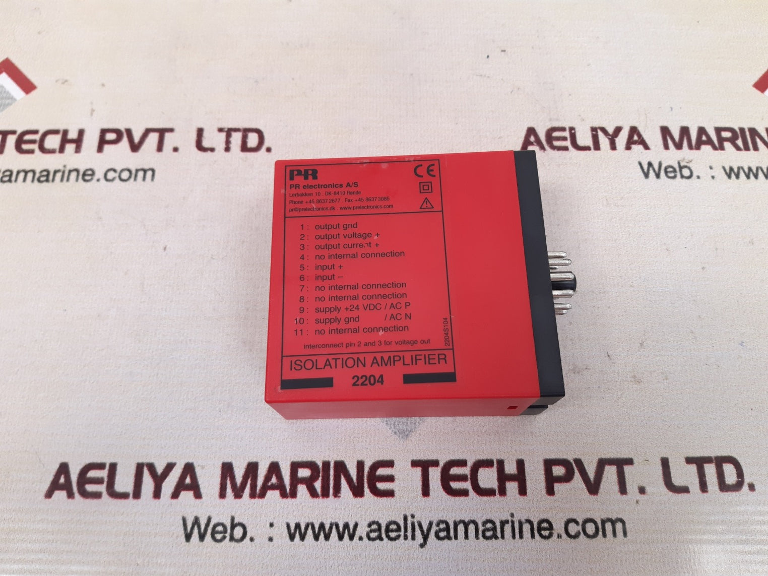 Pr electronics 2204 b2d isolation amplifier 24 v