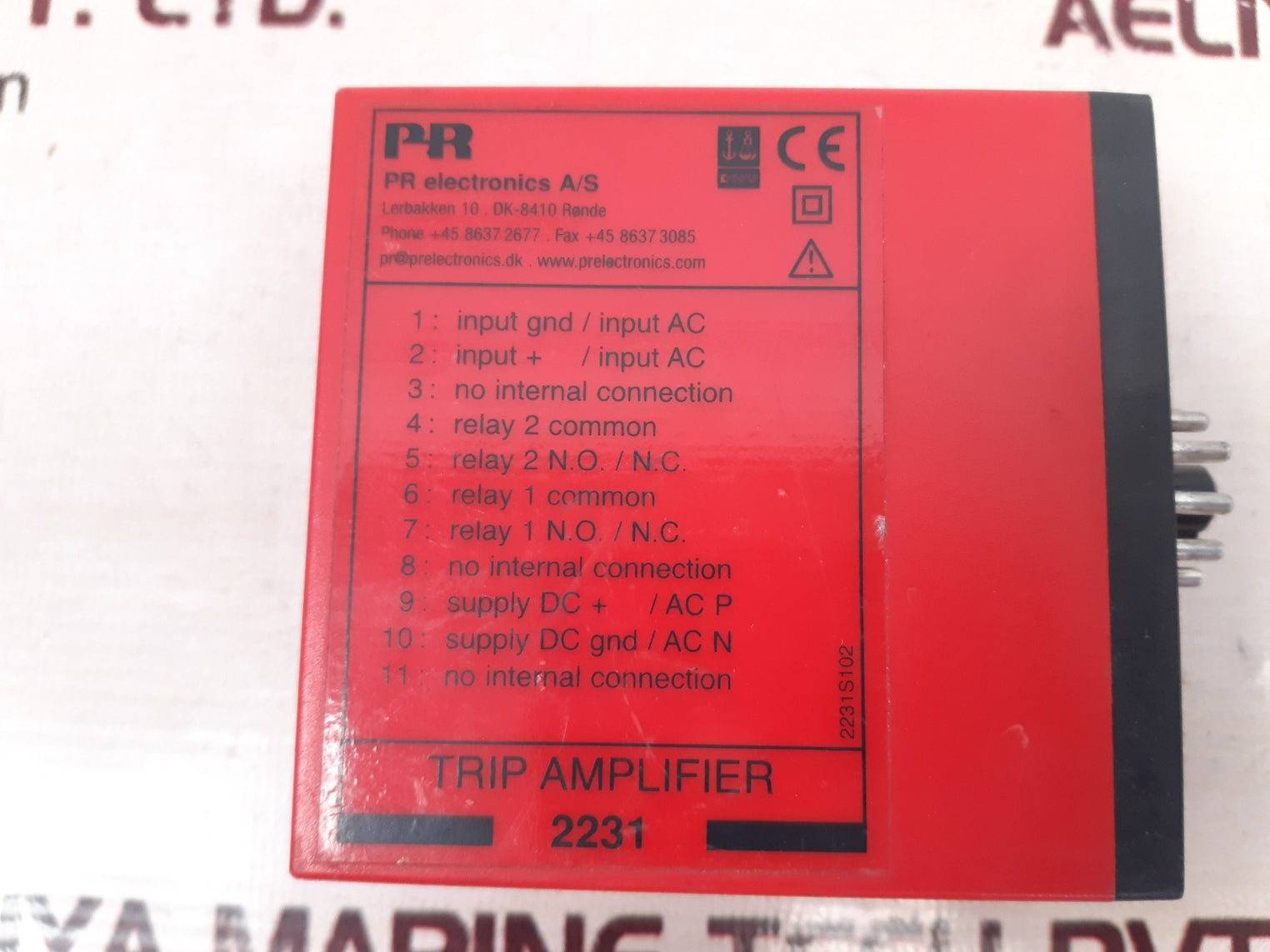 Pr electronics 2231p trip amplifier