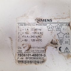 Siemens siprotec 7sd61 line differential protection relay