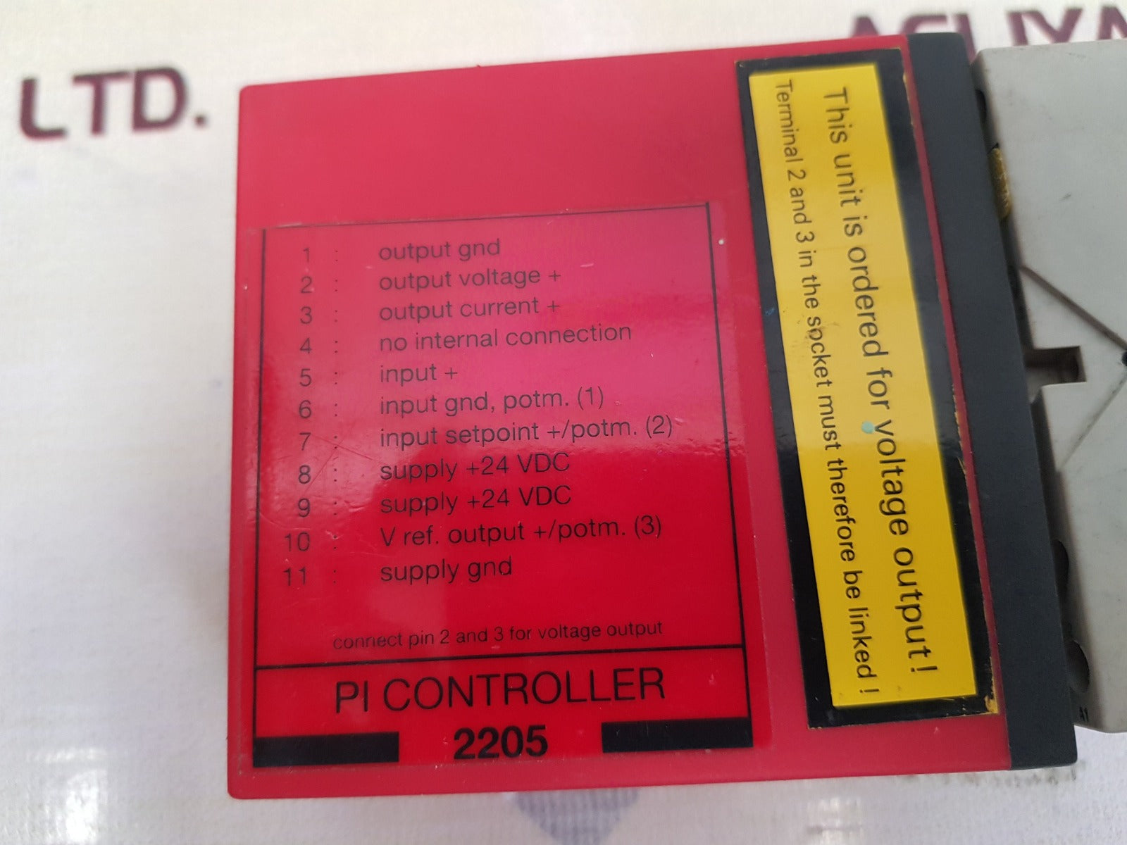 Pr electronics 2205 pi controller