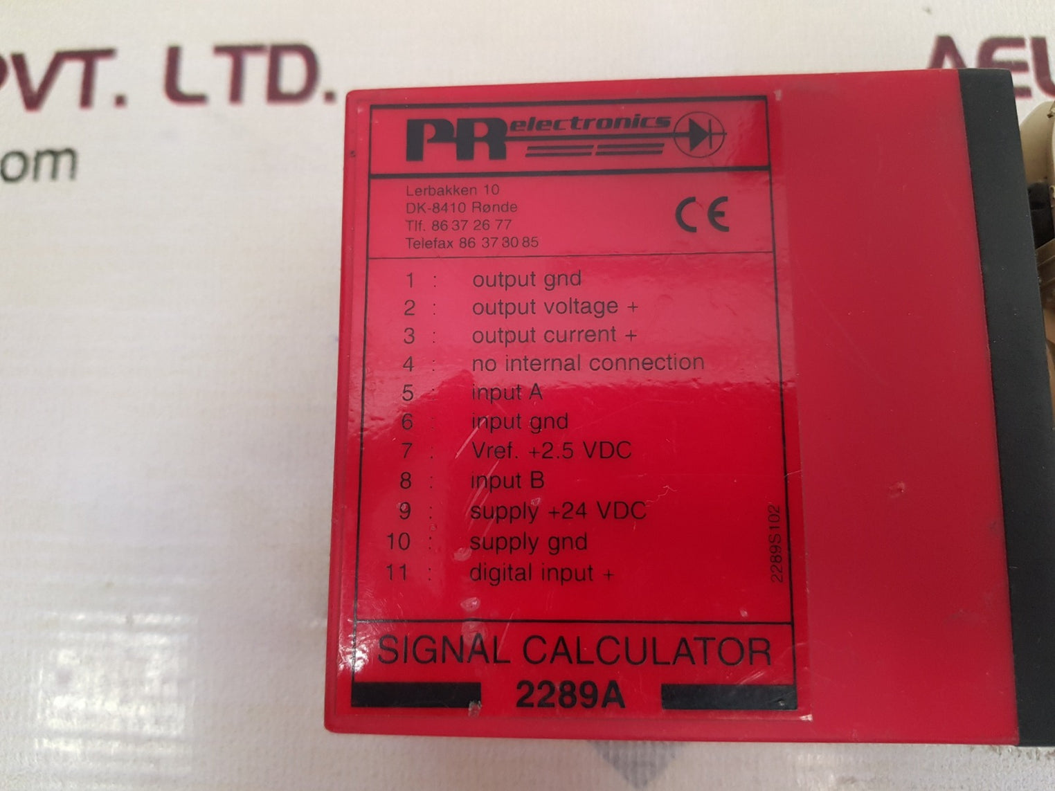 Pr electronics 2289a signal calculator 2289 a1