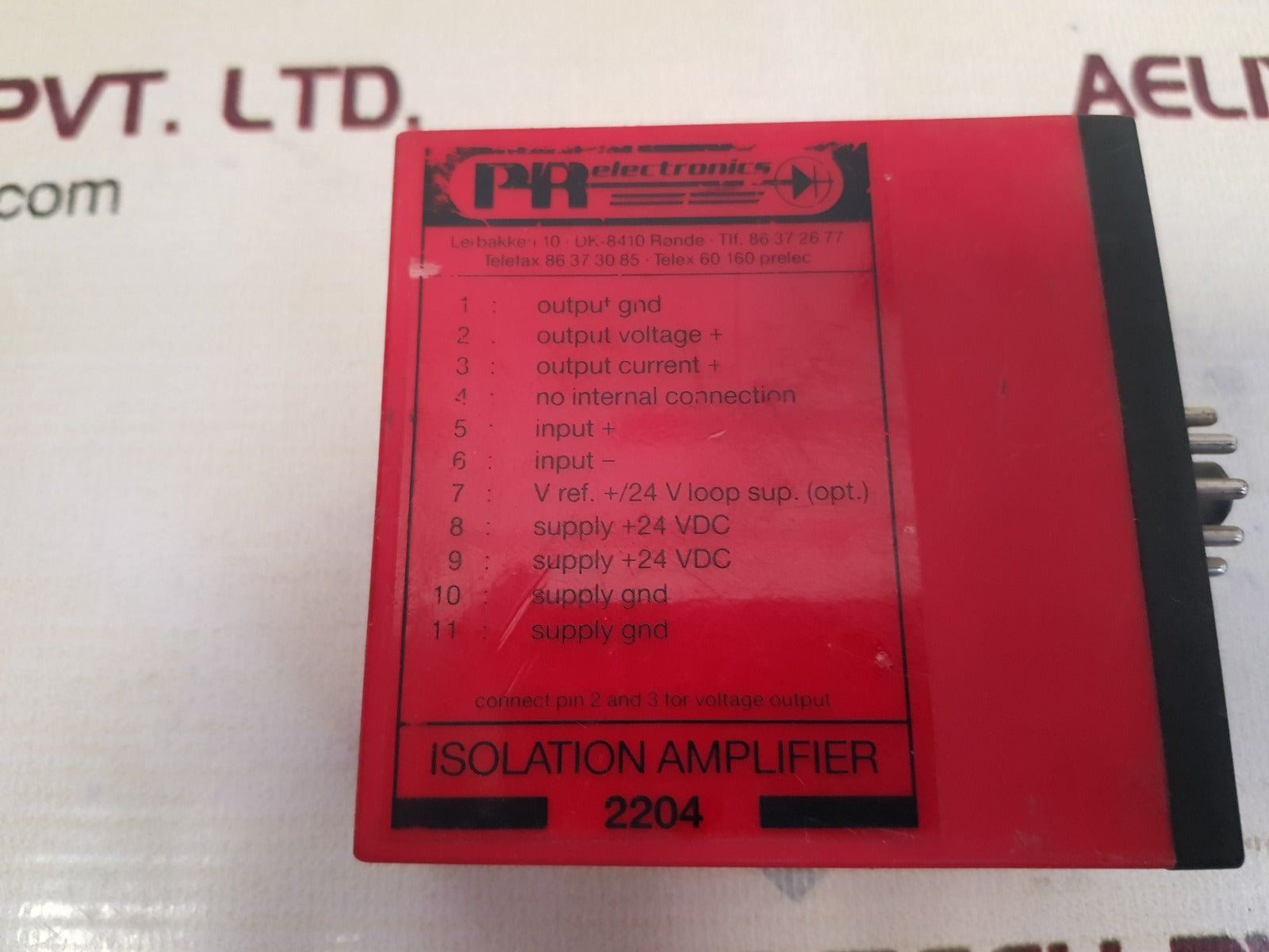 Pr electronics 2204 isolation amplifier 24 vdc