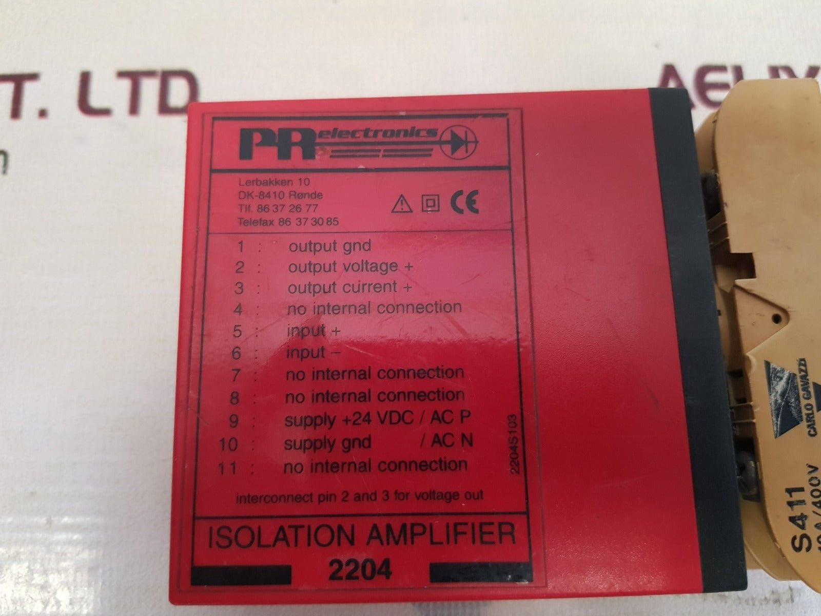 Pr electronics 2204  isolation amplifier  2204 x2