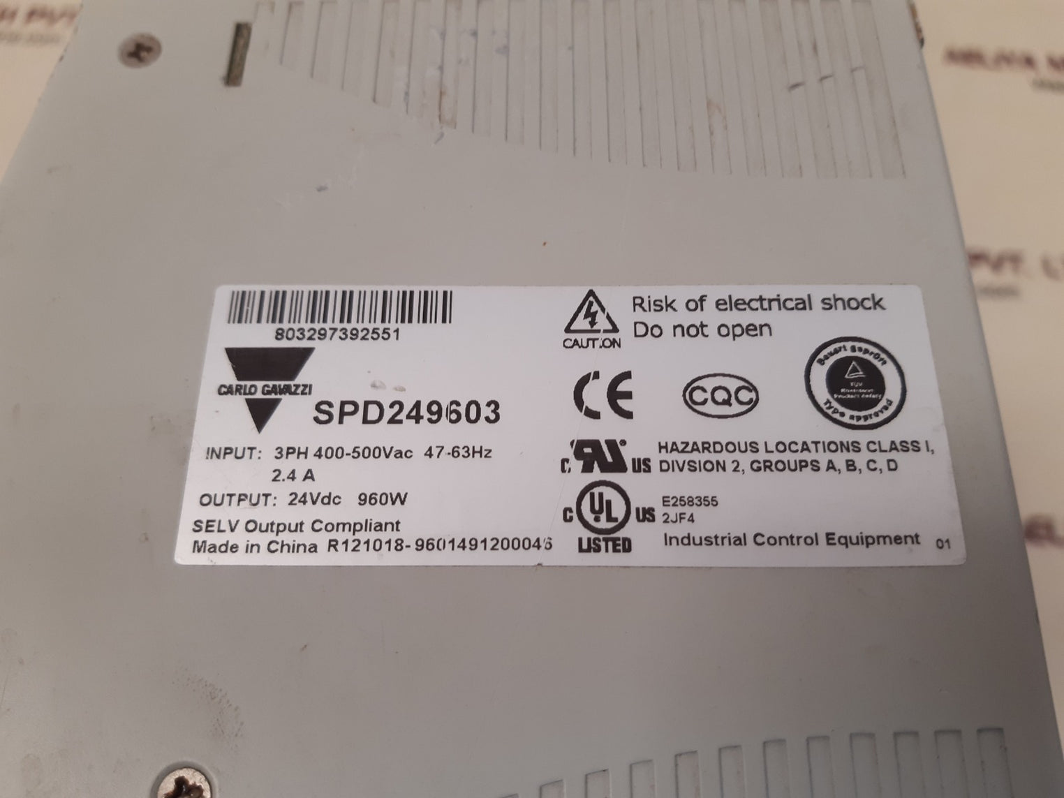 Carlo gavazzi spd249603 ac/dc converter switching power supply