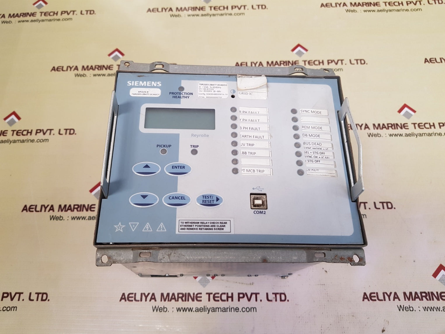 Siemens 7sr2203-2ba77-0ca0/cc directional overcurrent relay