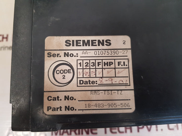 Siemens rms-tsi-tz static trip iii 