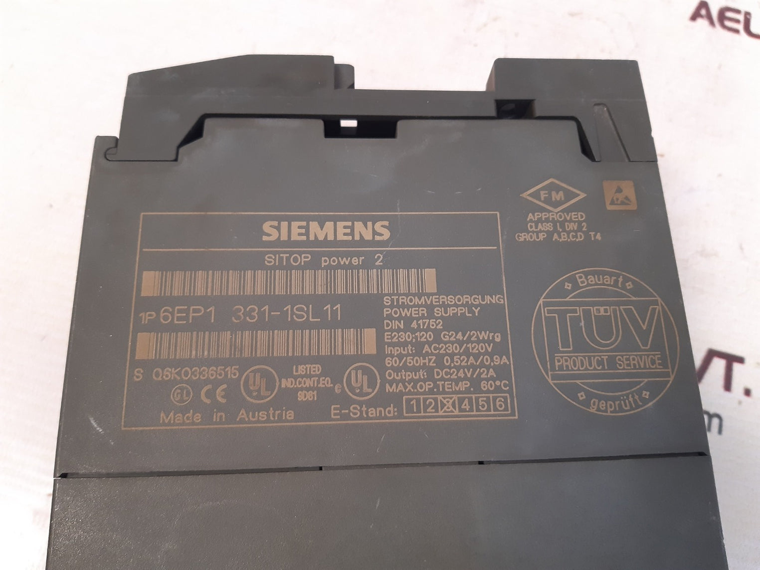 Siemens sitop power 2 6ep1 331-1sl11 power supply 