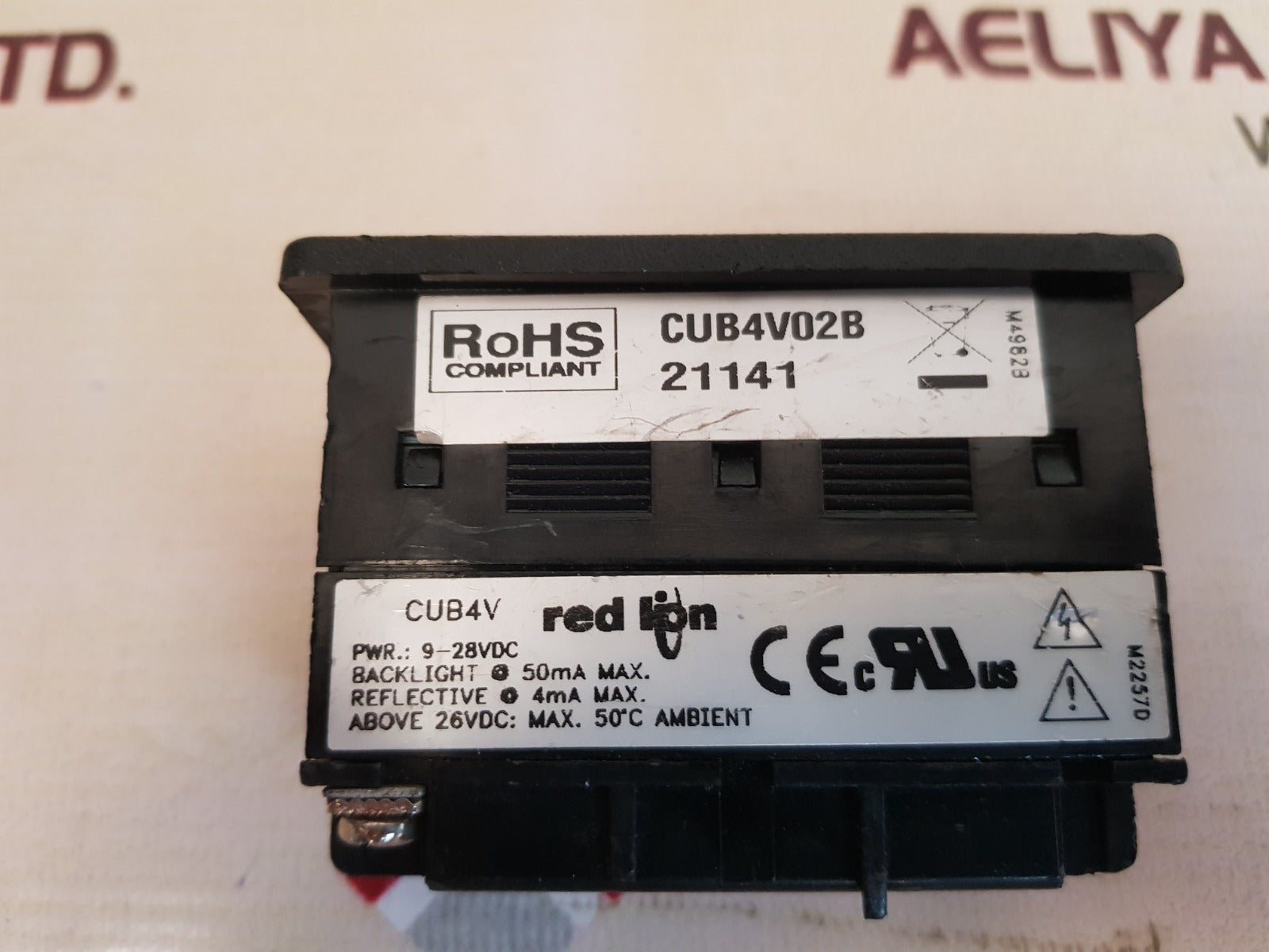 Red lion controls cub4v02b voltmeter 