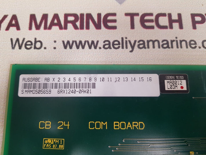 Siemens 6rx1240-0ak01 cb24 com board a1-108-101-551 is.02