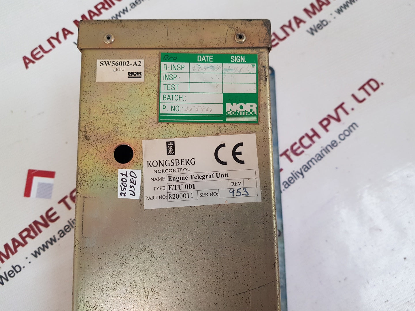 Kongsberg nor control etu 001 engine telegraph unit 8200011