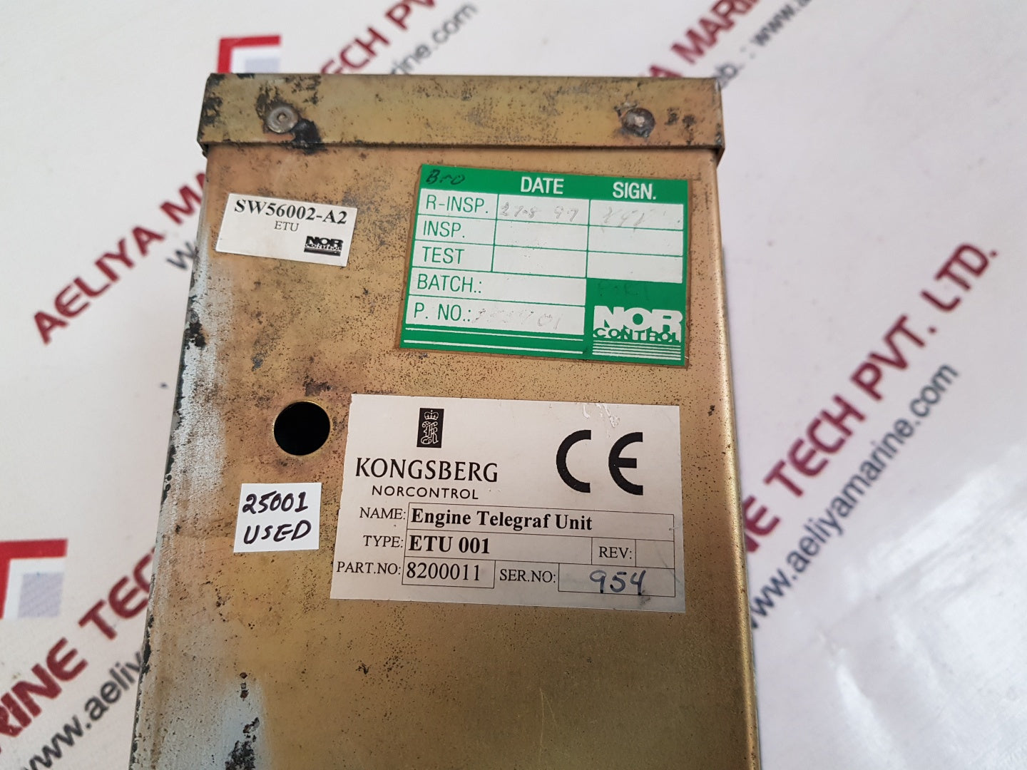Kongsberg nor control etu 001 engine telegraph unit 8200011