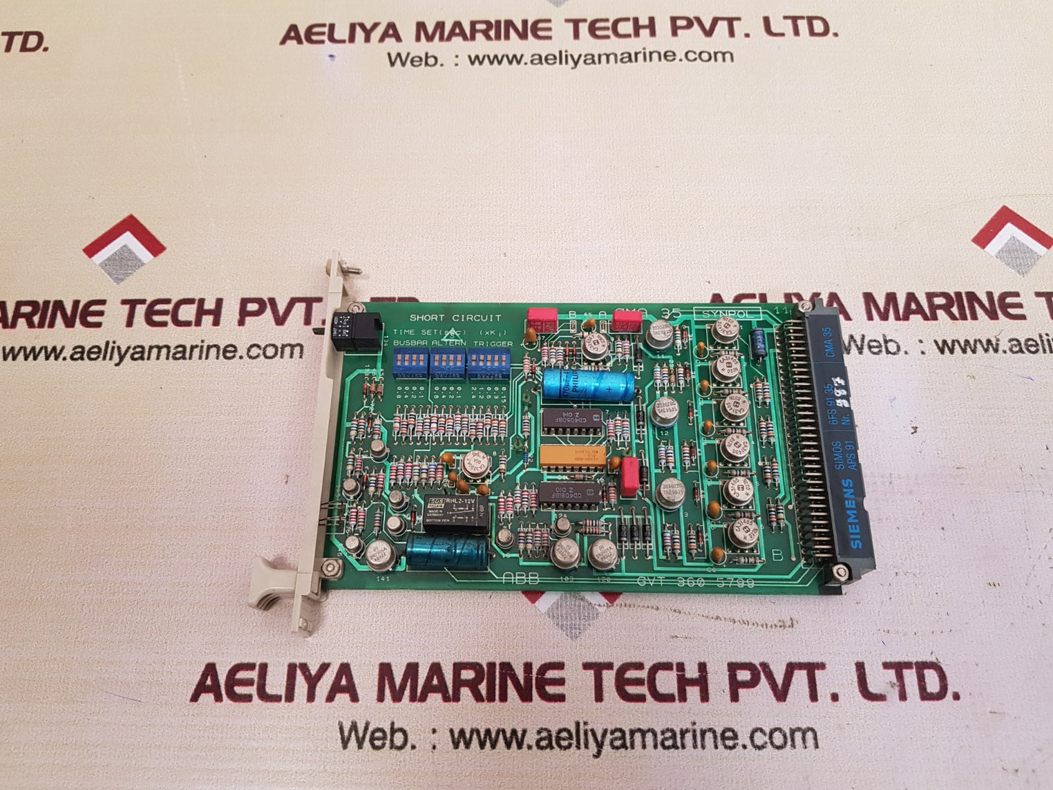Abb cma35 gvt 360 5799 short circuit card siemens 6fs 91 35