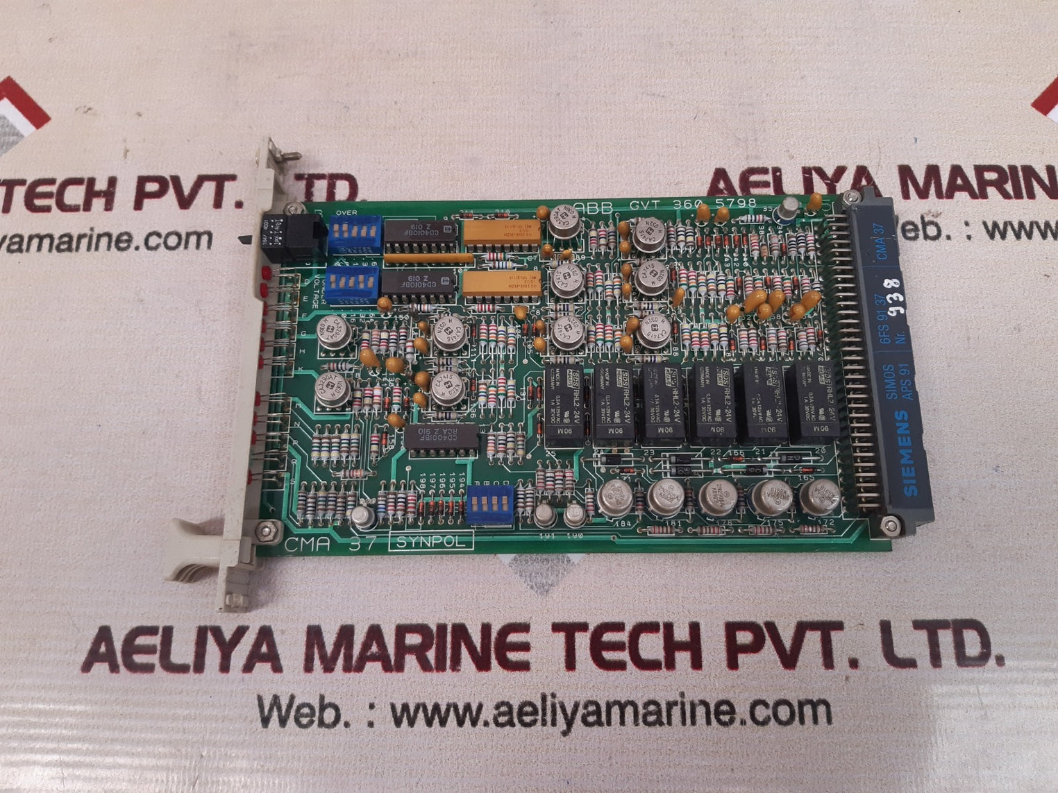 Abb synpol cma 37 pcb card gvt 360 5798 